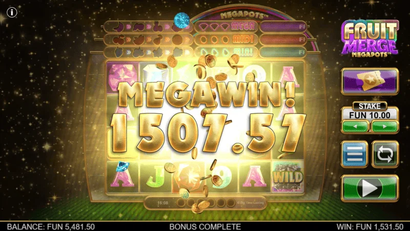 Fruit Merge Megapots - μεγάλη νίκη στον γύρο